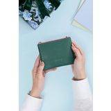 Leather Paper Yeşil Deri Mini Cüzdan