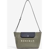Leauder Women Kanvas Clutch+Bag Kadın Omuz Çantası - Haki