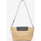 Leauder Women Kanvas Clutch+Bag Kadın Omuz Çantası - Hardal