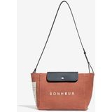 Leauder Women Kanvas Clutch+Bag Kadın Omuz Çantası - Kiremit