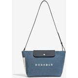 Leauder Women Kanvas Clutch+Bag Kadın Omuz Çantası - Kot Mavi