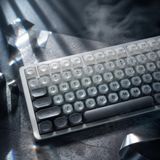 Leaven 128 Tuş Pbt Keycap Seti - Retro Yuvarlak Moa Profil Cherry Mx Uyumlu Klavye Tuşları - Gri