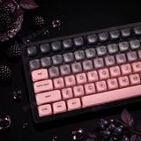 Leaven 128 Tuş Pbt Keycap Seti - Retro Yuvarlak Moa Profil Cherry Mx Uyumlu Klavye Tuşları - Siyah