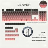 Leaven 136 Tuş Pembe - Siyah Gradyen Keycap - Mekanik Klavye Tuş Takımı