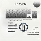 Leaven 136 Tuş Siyah- Beyaz Kademeli Keycap- Mekanik Klavye Tuş Takımı - Siyah - Beyaz