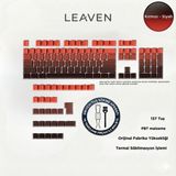 Leaven 136 Tuş Siyah-Kırmızı Kademeli Keycap - Mekanik Klavye Tuş Takımı - Kırmızı - Siyah