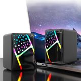 Leaven Dark Alien S-511 Led Işıklı RGB 1+1 Hoparlör Laptop- PC Uyumlu 6 Watt Çıkış