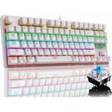 Leaven K550 Kablolu Türkçe Klavye LED Rgb 87 Tuşlu Switch Renk Seçeneği Gökkuşağı Renler Me - Çok Renkli