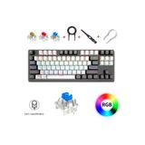 Leaven K550 Mekanik Oyuncu Klavyesi-Değiştirilebilir Switch-Rainbow RGB Aydınlatma-87 Tuş