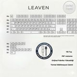 Leaven Mekanik Klavye Keycap -118 Tuşlu Şeffaf Tuş Takımı - Şeffaf Beyaz