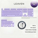 Leaven Mekanik Klavye Keycap -136 Tuşlu Kristal Yarı Saydam Mor Tuş Takımı