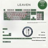 Leaven Mekanik Klavye Keycap -136 Tuşlu Yeşil-Beyaz Opal Tuş Takımı - Yeşil - Beyaz