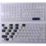 Leaven Mekanik Klavye Keycap -Rgb 118 Tuşlu Şeffaf Tuş Takımı - Şeffaf - Siyah
