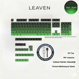 Leaven Mekanik Klavye Keycap Seti Yeşil-Siyah Kademeli Renk 136 Tuşlu Keycap - Yeşil - Siyah