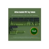 Leaven Mekanik Klavye Keycaps Seti- 130 Tuş PBT Çift Baskılı-Alttan Baskılı Gradyen Renkli
