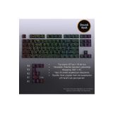 Leaven Mekanik Klavye Kontur Keycaps Seti- 97 Tuş Şeffaf RGB Uyumlu Çizgili Tuş Takımı