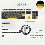 Leaven Mekanik Klavye Pbt Çift Baskı Keycap Seti Siyah -Gri -Sarı 128 Tuşlu Keycap - Siyah - Sarı