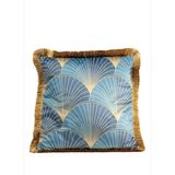 Leaves Fringe Polyester Kırlent 45x45 cm