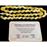 Leblebi Tesbih Sertifikalı Balık Sırtı Model Rus Damla Kehribar Yetişkin Kolye Lt1468