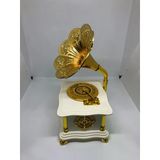Lebron Gramofon Müzik Kutusu Beyaz