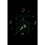Lebron James 23 Numara Forma 30 Cm Bombeli Gerçek Cam Duvar Saati