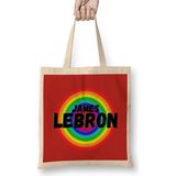 Lebron James - Basketball Gifts Vintage Retro Rainbow For Boys And Dad Bez Çanta Uzun Saplı - Açık Bej - 40 X 40