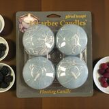 Lecarbee Candles 4'lü Mermer Desen Küçük Yüzen Mum - Gri - renk