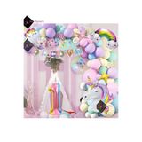LECH STORE Lech 1 Yaş Karakterli Unicorn Temalı Iyi Ki Doğdun Makaron Balon Doğum Günü Parti Kutlama Seti