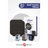 LeChaton Pet Care XXL Büyük Boy Kapalı Kedi Tuvaleti Için 2'li Filtre 13x14 cm (6 mm)