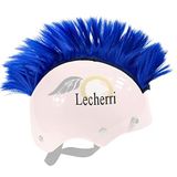 Lecherri Hawk Mohawk saç dekorasyonu, motosiklet, bisiklet, kayak kaskı için, mavi renk
