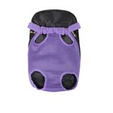 Leconpet Evcil Hayvan Taşıyıcı Sırt Çantası, Bacaklar Dışarı Ayarlanabilir Pet Ön Kedi Köpek Taşıyıcı Sırt Çantası, Kolay Takılan Köpek Seyahat Sırt Çantası Taşıyıcı Küçük Orta Yavru Kediler için Yürüyüş Kamp için (S, Mor)