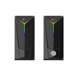 Lecoo DS104 Siyah 3.5 mm Jack 6W RGB Aydınlatmalı Masaüstü Kablolu USB Hoparlör