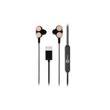 Lecoo EH102 Kablolu Type-C Girişli Mikrofonlu Kulak İçi Kulaklık - Çift Sürücülü, Sağlam Kablo Yapısı, Spor, İş, Oyun için, Evrensel Uyum, Dahili HD Net Ses, Dual Driver Mikrofon Siyah
