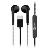 Lecoo EH104 Kablolu Type-C Girişli Mikrofonlu Kulak İçi Kulaklık - Sağlam Kablo Yapısı, Ses Ayarı Panelli, Stereo HD Mikrofon, Spor İş, Oyun için Evrensel Uyumluluk, Kulak İçi Kulaklık Siyah