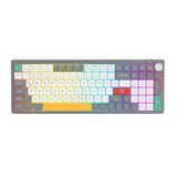 Lecoo GK100 3 Modlu Kablosuz%90 RGB Türkçe Q Gasket Membran Oyuncu ve Ofis Klavyesi - Beyaz Gri
