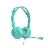 Lecoo HT106 Kablolu 3.5mm Jacklı Mikrofonlu Kulak Üstü Kulaklık - Telefon, PC, Laptop Uyumlu, İş, Oyun, Çağrı Merkezi için, Esnek Mikrofonlu Kulak Üstü Kulaklık Turkuaz (Turkuaz)