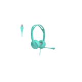 Lecoo HT106 Mikrofonlu Kablolu 3.5 mm Jacklı Turkuaz Kulak Üstü Kulaklık