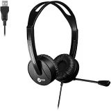 Lecoo HT106 USB Kablolu Mikrofonlu Kulak Üstü Kulaklık - PC, Laptop, Tablet, Telefon Uyumlu, Ergonomik Kulak Yastıkları, İş, Oyun, Çağrı Merkezi için, Esnek Mikrofonlu Kulak Üstü Kulaklık Siyah