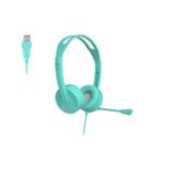 Lecoo HT106 USB Kablolu Mikrofonlu Kulak Üstü Kulaklık - PC, Laptop, Tablet, Telefon Uyumlu, İş, Oyun, Çağrı Merkezi için, Esnek Mikrofonlu Kulak Üstü Kulaklık Turkuaz (Turkuaz)