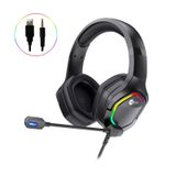 Lecoo HT403 3.5 mm Jack+USB Kulak Üstü RGB Gaming Oyuncu Kulaklığı