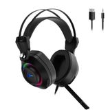 Lecoo HT405 Siyah 3.5 mm Jack + USB Kulak Üstü RGB LED Aydınlatmalı Kablolu Gaming Kulaklık