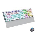 Lecoo KG1102 USB Kablolu Blue Switch Makro Tuşlu RGB LED Aydınlatmalı Mekanik Gaming Türkçe Q Metalik Klavye