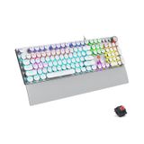 Lecoo KG1102 USB Kablolu Red Switch Makro Tuşlu RGB LED Aydınlatmalı Mekanik Gaming Türkçe Q Metalik Klavye (Red Switch)