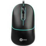 Lecoo MS110 Rgb Kablolu 2400DPI 4 Tuşlu Sessiz Click Optik Gaming Oyuncu Mouse Siyah