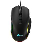Lecoo MS140 Siyah Kablolu RGB Makro Tuşlu Optik 6400 Dpi Gaming Mouse
