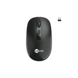 Lecoo WS205 2.4 GHz Kablosuz Sağ ve Sol Elle Kullanıma Uygun 10 m Kullanım Mesafesi Yüksek Hızlı Kaydırma 1600DPI 4 Tuşlu Optik Mouse Siyah