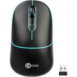 Lecoo Ws210 Dual Mod RGB Bluetooth Şarj Edilebilir Optik Siyah Kablosuz Mouse