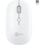 Lecoo WS211 Dual Mod 2.4GHz WiFi + Bluetooth 1600DPI 6 Tuşlu Şarjlı Sessiz Kompakt Kablosuz Optik Mouse Beyaz