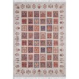 Leczyca Kırmızı Madalyon Modern Geometrik Etnik Desenli Boho Makinada Yıkanabilir Hav Toz Vermez Leke Tutmaz Kaymaz Taban Dijital Makine Baskı Halı Oturma Odası Salon Yolluk Koridor Mutfak Halısı