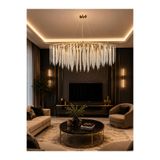 Led 100 CM OVAL AĞAÇ LÜX SALON AVİZE KASA E14 AMPÜL İTHAL KASA